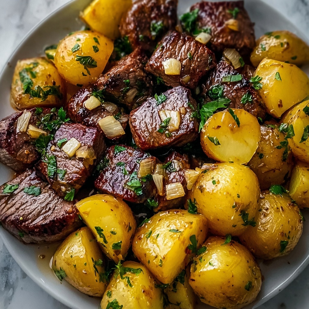 Garlic Steak & Potato Foil Packets Recipe - Recipe Image