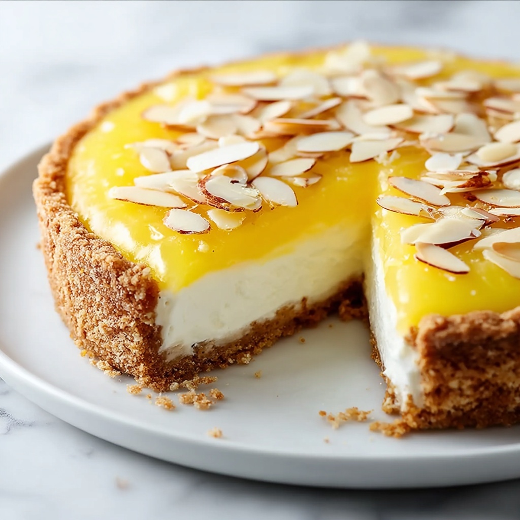 Fresh Lemon Mascarpone Tart with Almond Crust Recipe - Recipe Image