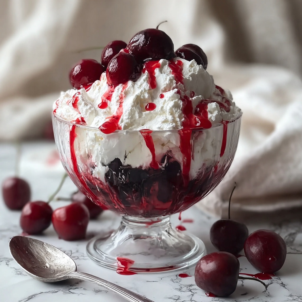 Delectable Cherry Cheesecake Fluff Recipe - Recipe Image