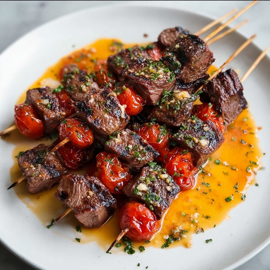 Pizza Steak Skewers Recipe - Recipe Image