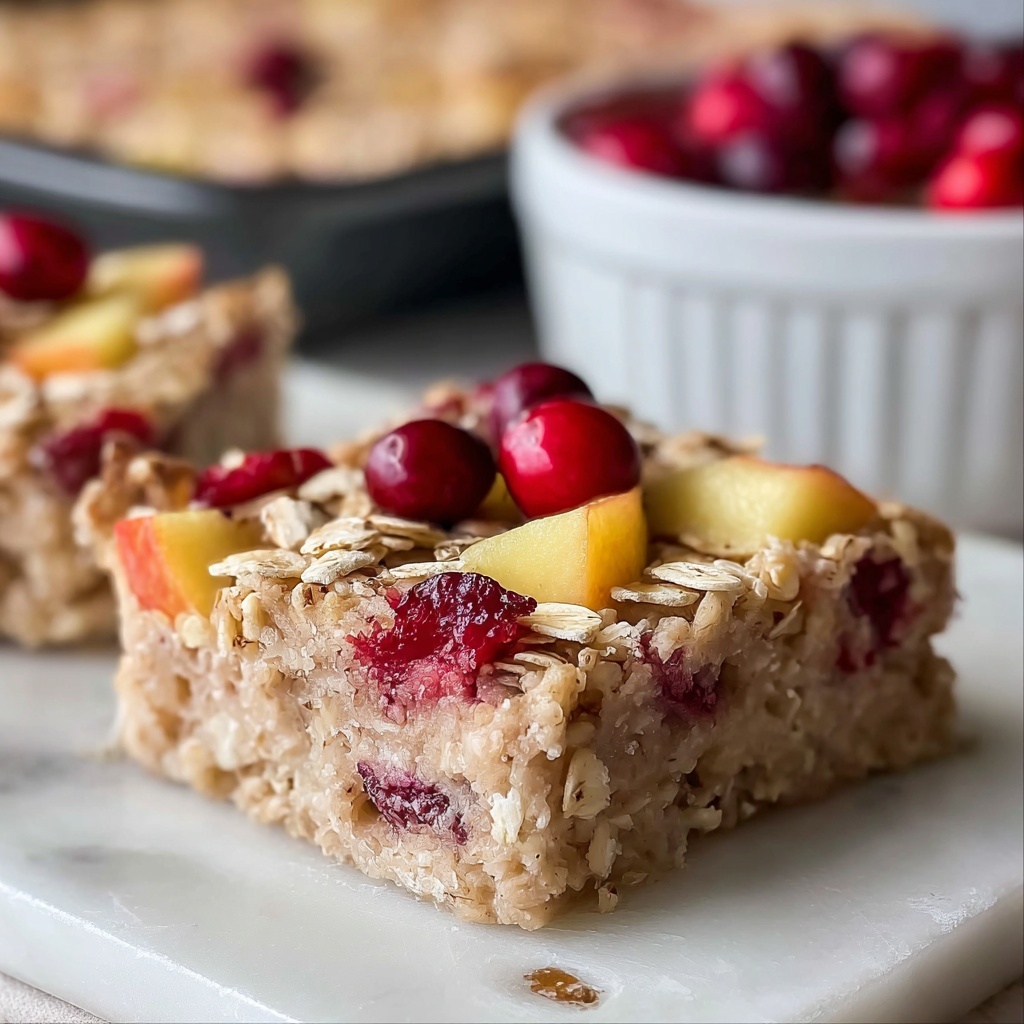 Apple Cranberry Baked Oatmeal Recipe - Recipe Image