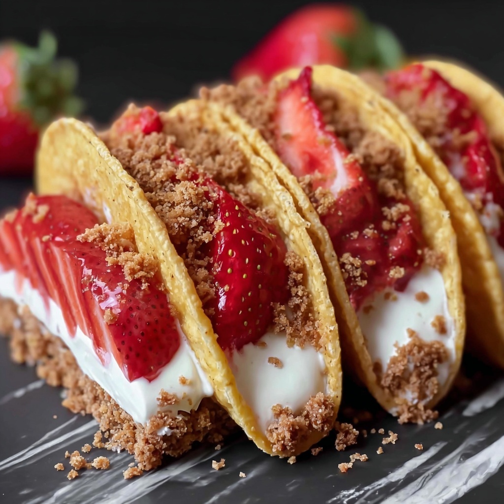 Strawberry Crunch Cheesecake Tacos Recipe - Recipe Image