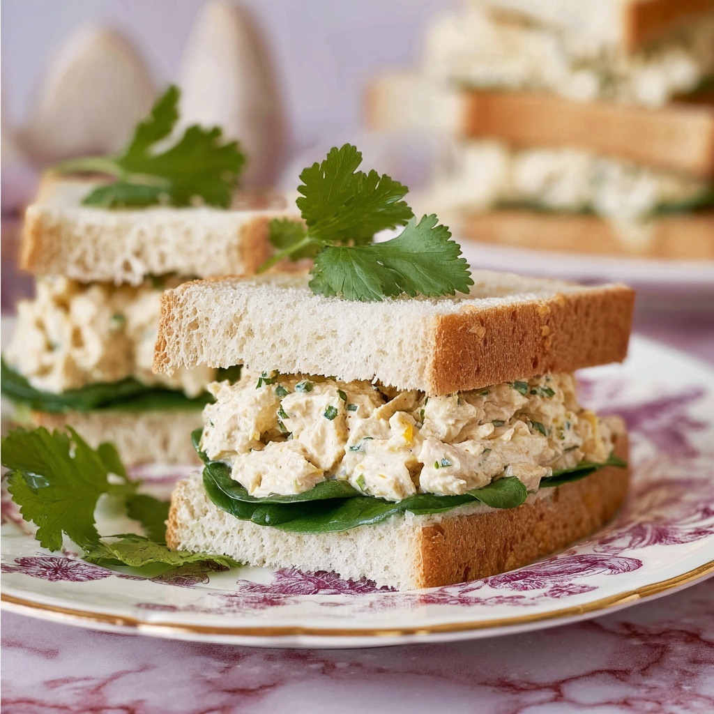 Chicken Salad Finger Sandwiches Recipe - Recipe Image