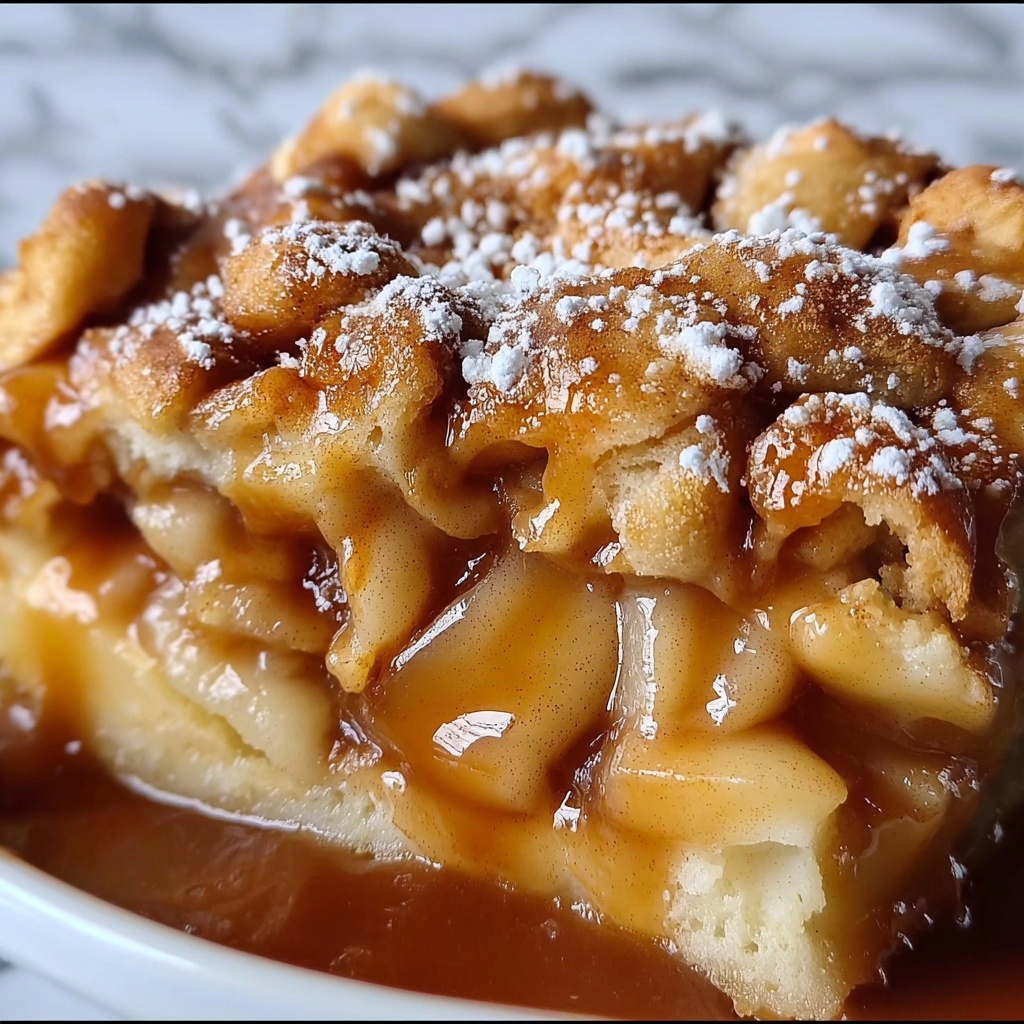Caramel Apple Cinnamon Roll Dump Cake Recipe - Recipe Image