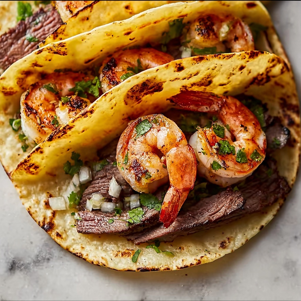 Street-Style Steak and Shrimp Tacos Recipe - Recipe Image