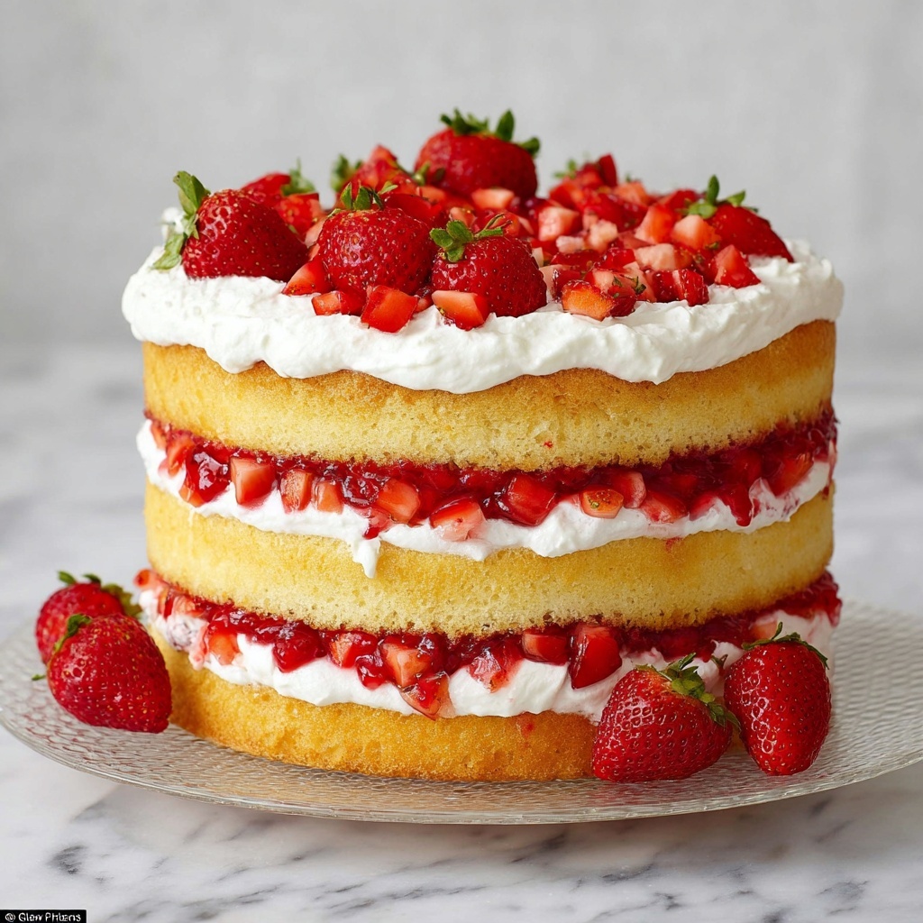 Strawberry Shortcake Cake Recipe - Recipe Image