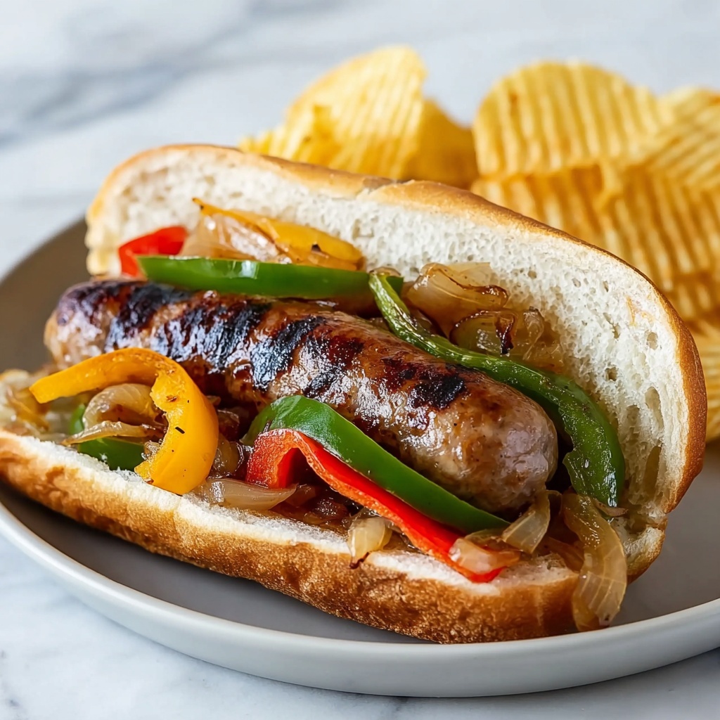 Sausage, Peppers, and Onions Sandwich Recipe - Recipe Image