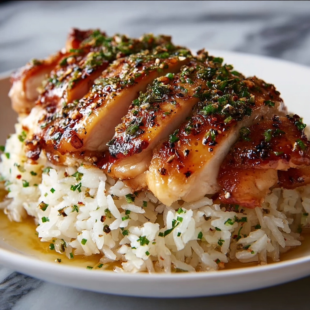 Chicken with Garlic Parmesan Rice Recipe - Recipe Image