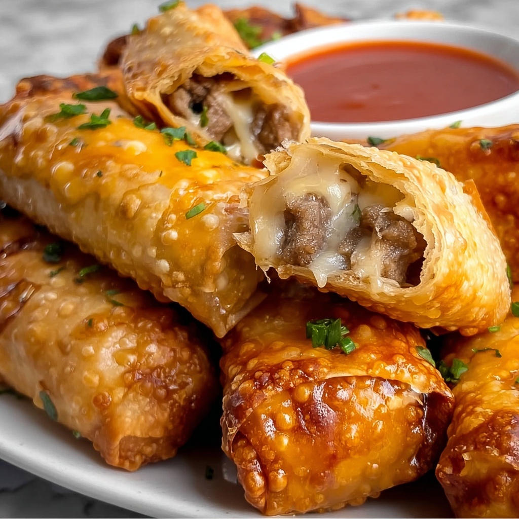 Philly Cheesesteak Egg Rolls Recipe - Recipe Image