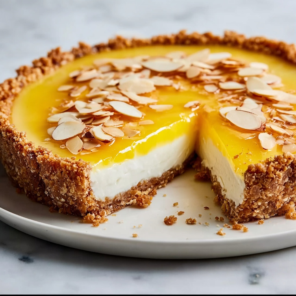 Fresh Lemon Mascarpone Tart with Almond Crust Recipe - Recipe Image