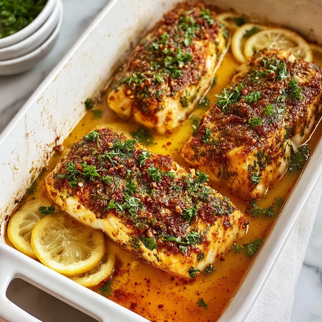 Baked Garlic Butter Cajun Cod Recipe - Recipe Image