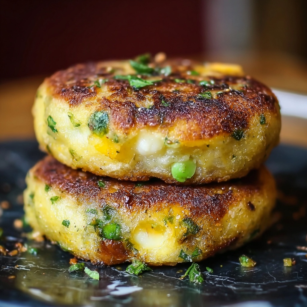 Vegan Stuffed Potato Cakes Recipe - Recipe Image