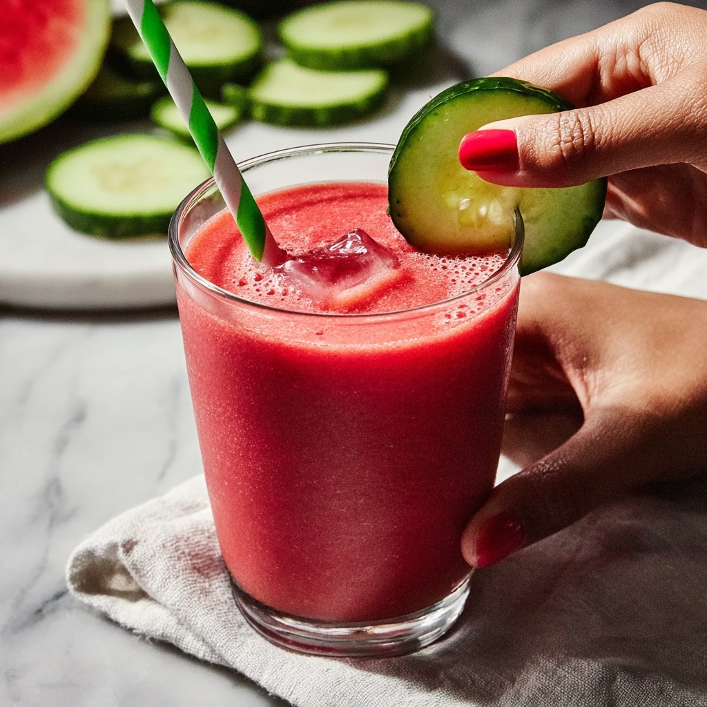 Watermelon Slushie Mocktail Recipe - Recipe Image