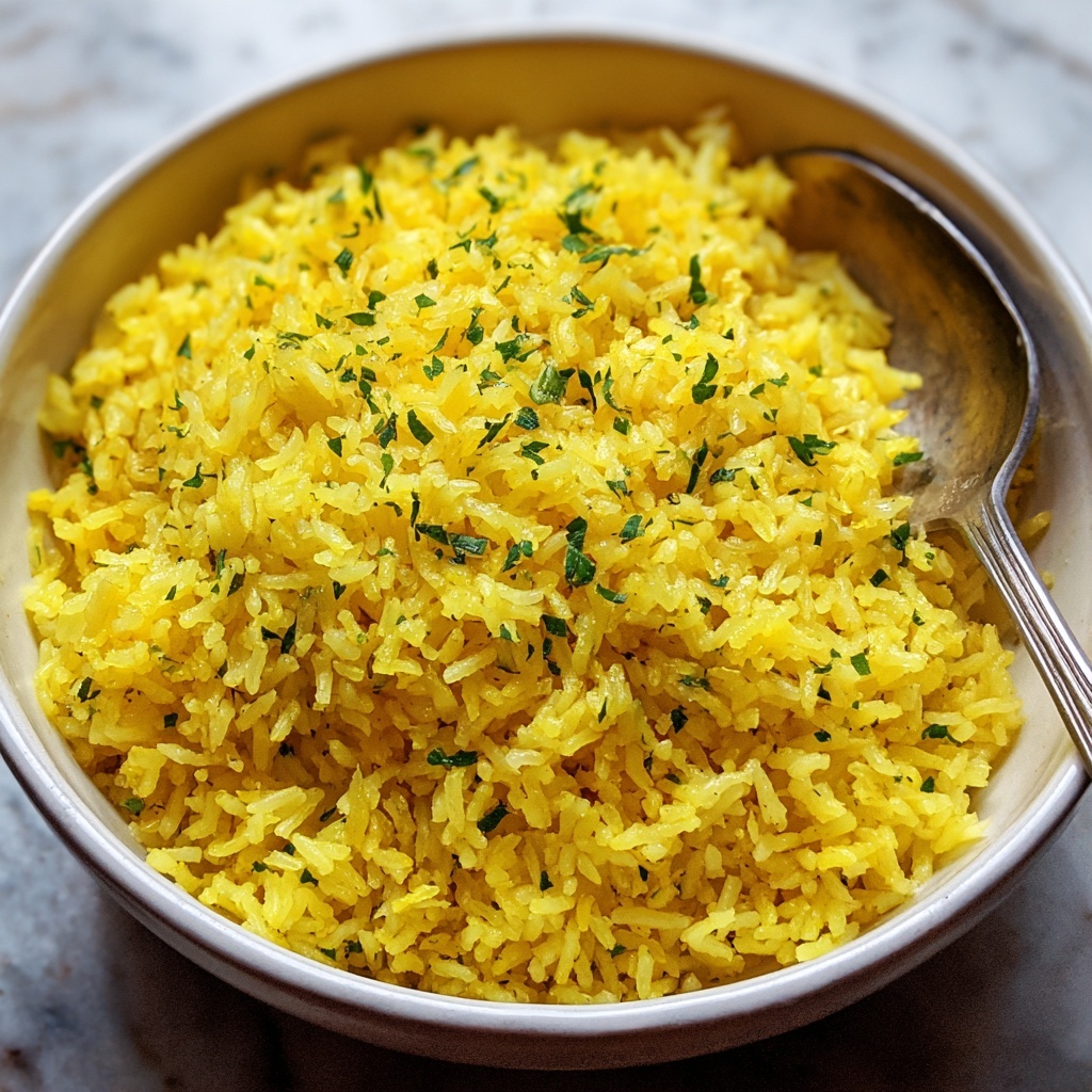 Garlic Turmeric Rice Recipe - Recipe Image
