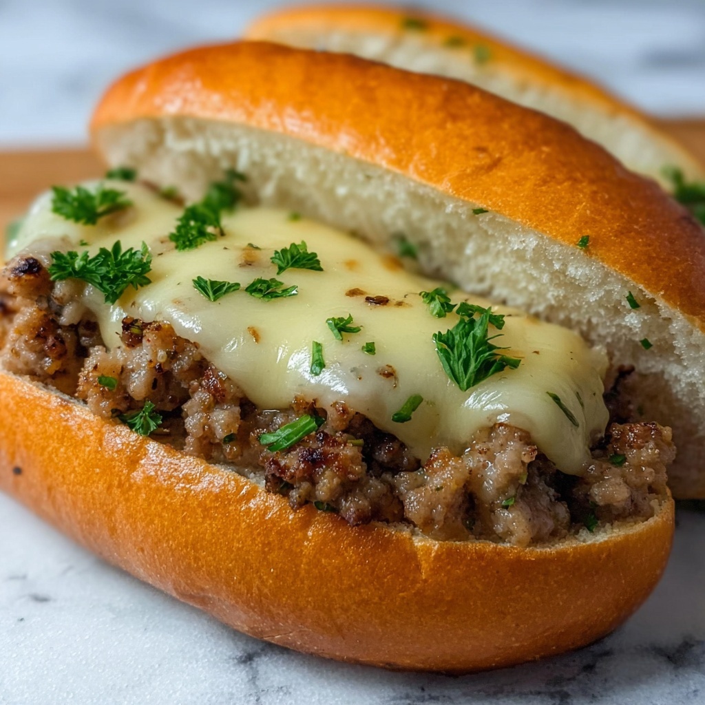 Philly Cheesesteak Garlic Bread Recipe - Recipe Image