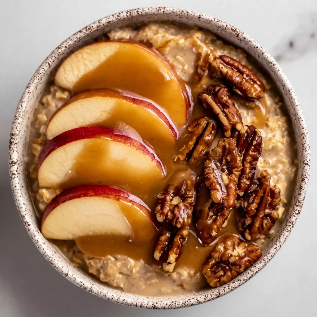 Cinnamon Apple Oatmeal with Caramelized Apples and Walnuts Recipe - Recipe Image