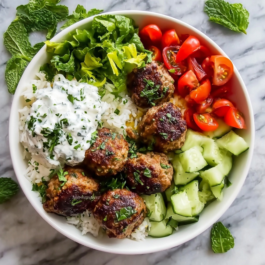 Greek Chicken Meatballs with Tzatziki and Fresh Veggies Recipe - Recipe Image