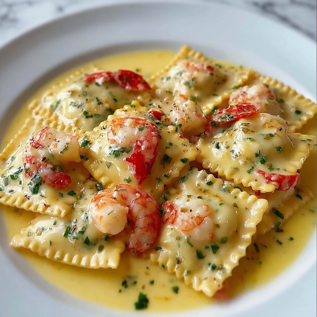 Lobster Ravioli in a Zesty Lemon Butter Sauce Recipe - Recipe Image