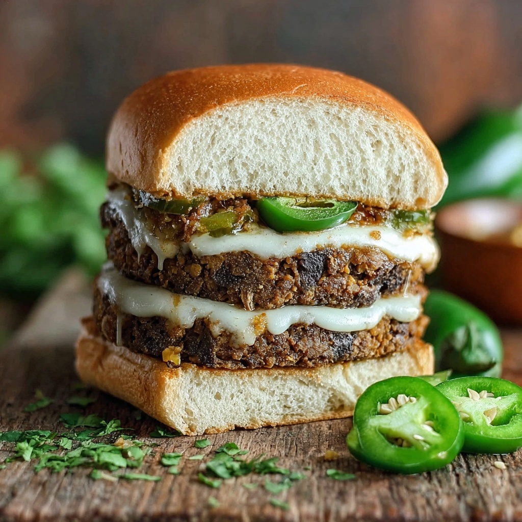 Jalapeno Popper Stuffed Black Bean Burgers Recipe - Recipe Image