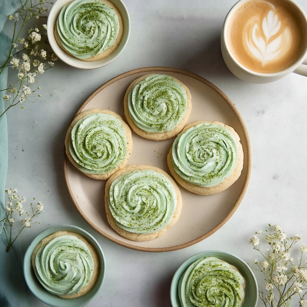 Soft Matcha Latte Cookies Recipe - Recipe Image