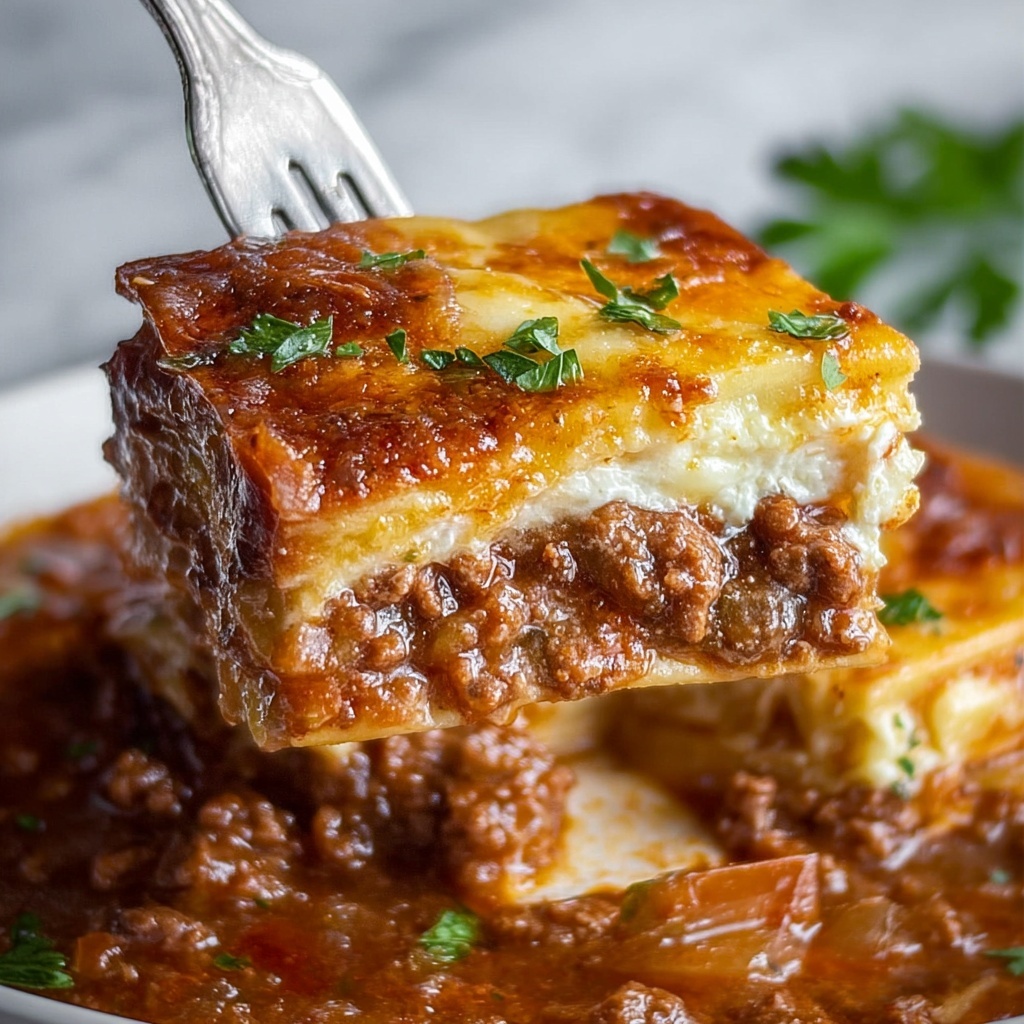 Egyptian Goulash with Phyllo and Meat Filling in a Savory Custard Recipe - Recipe Image
