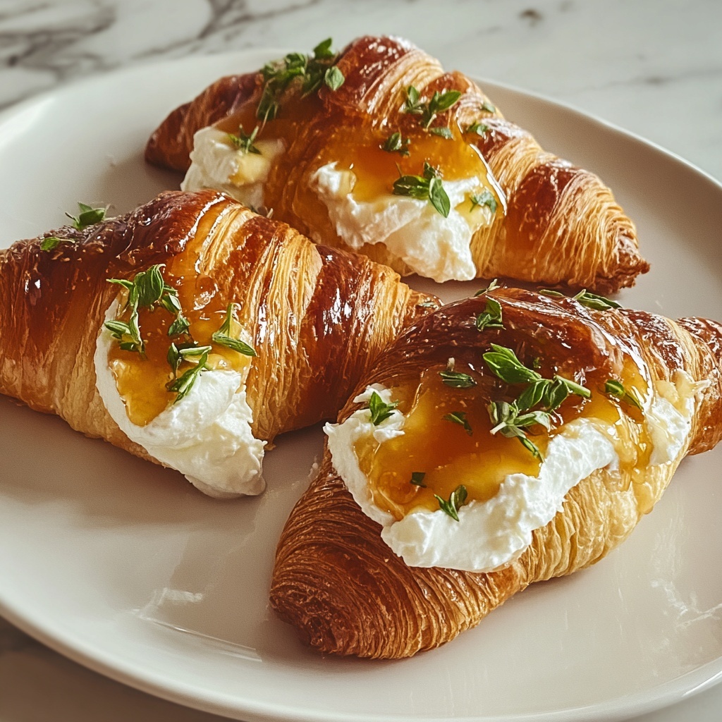 Whipped Ricotta with Burnt Honey Croissants Recipe - Recipe Image