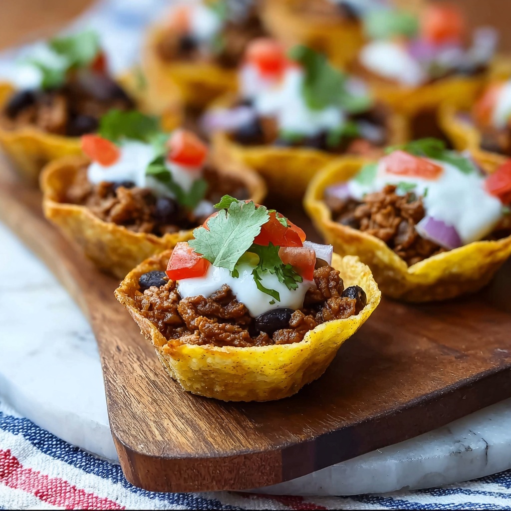 Red, White, and Blue Taco Bites Recipe - Recipe Image