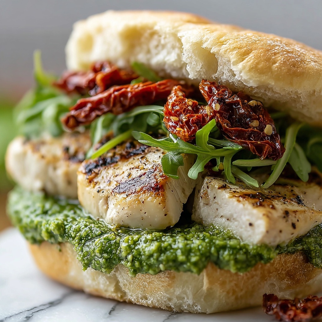 Grilled Chicken Sandwich with Pesto Recipe - Recipe Image