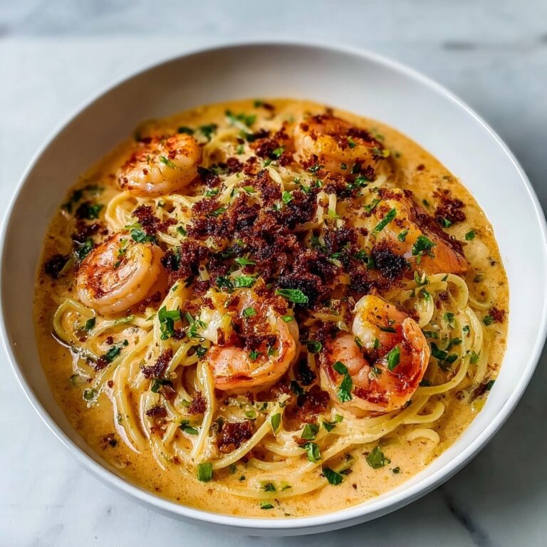 Creamy Chilli Garlic Prawn Pasta Recipe
