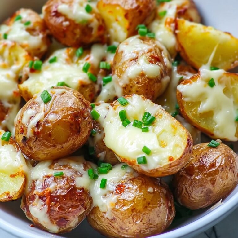 Cheesy Ranch Roasted Potatoes with Green Onion Garnish Recipe