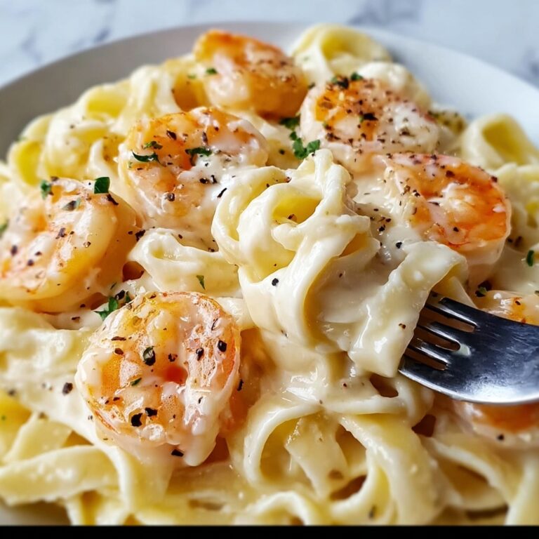 Creamy Alfredo Pasta with Salmon & Shrimp Recipe