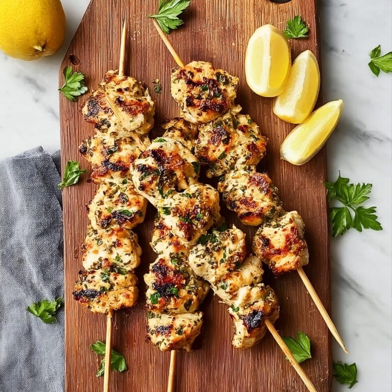 Garlic Parmesan Chicken Skewers Recipe