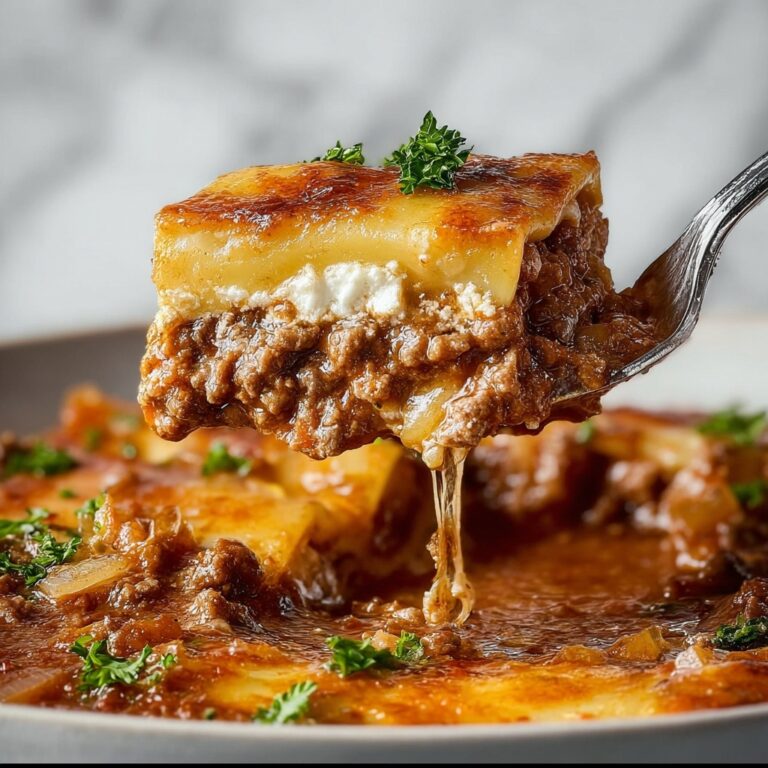 Egyptian Goulash with Phyllo and Meat Filling in a Savory Custard Recipe