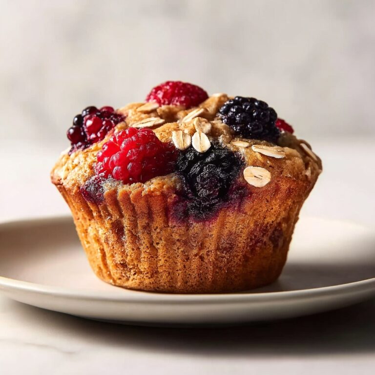 Healthy Berry Oatmeal Protein Muffins Recipe