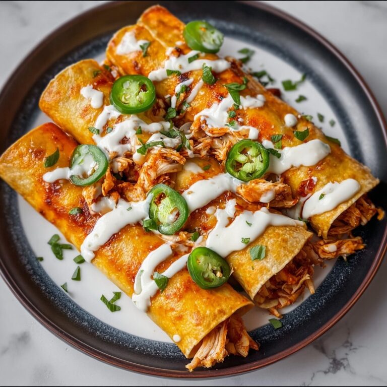 Jalapeño Cream Cheese Chicken Taquitos with Buffalo Sauce Recipe