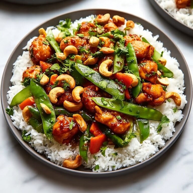 Cashew Chicken with Veggies and Savory Sauce Recipe