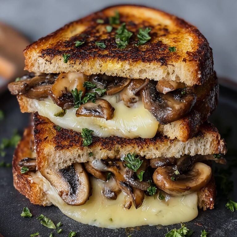 Garlic Mushroom Grilled Cheese Recipe