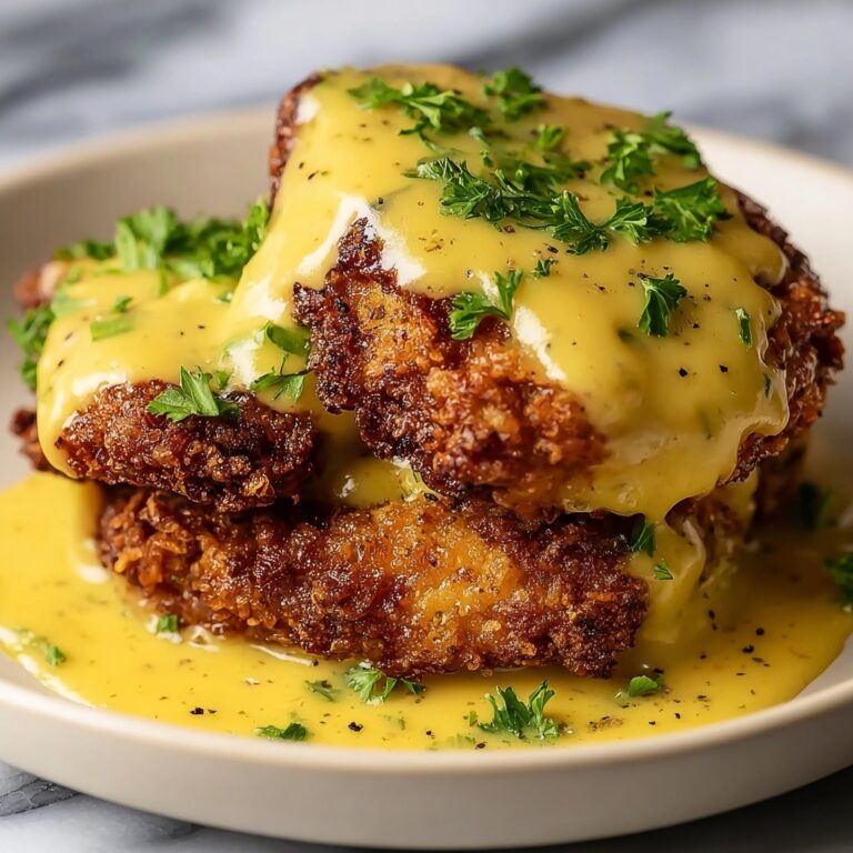 Pretzel-Crusted Chicken with Mustard Cheddar Sauce Recipe