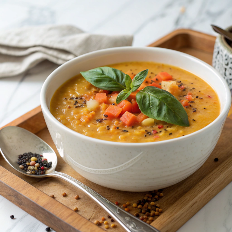 Creamy Red Lentil Soup Recipe