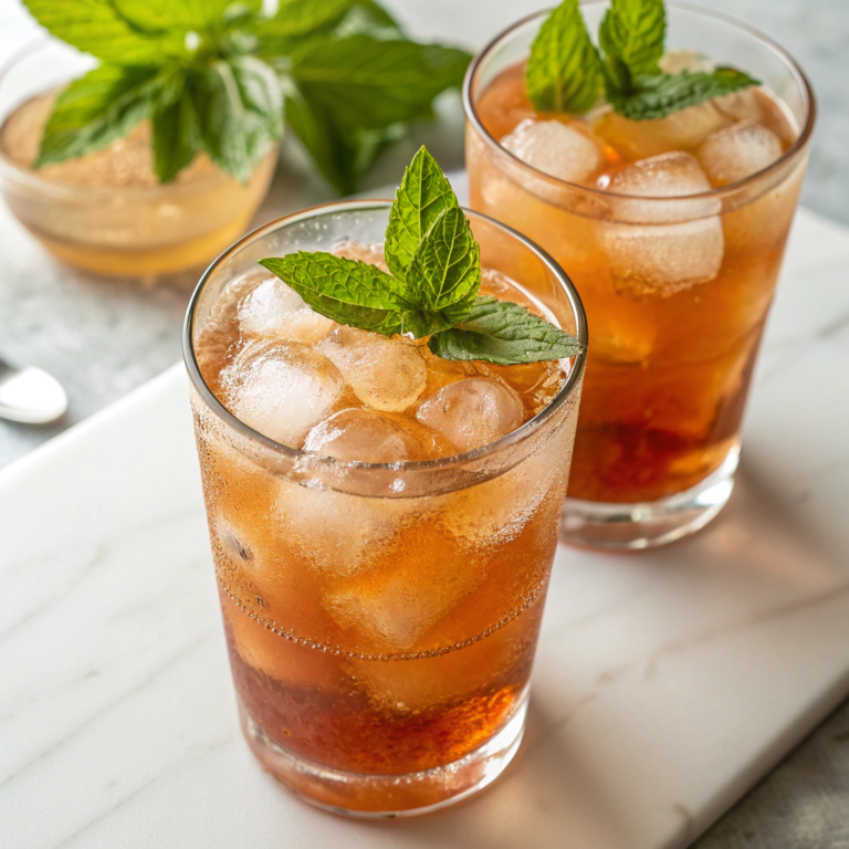 Peach Basil Iced Tea Recipe