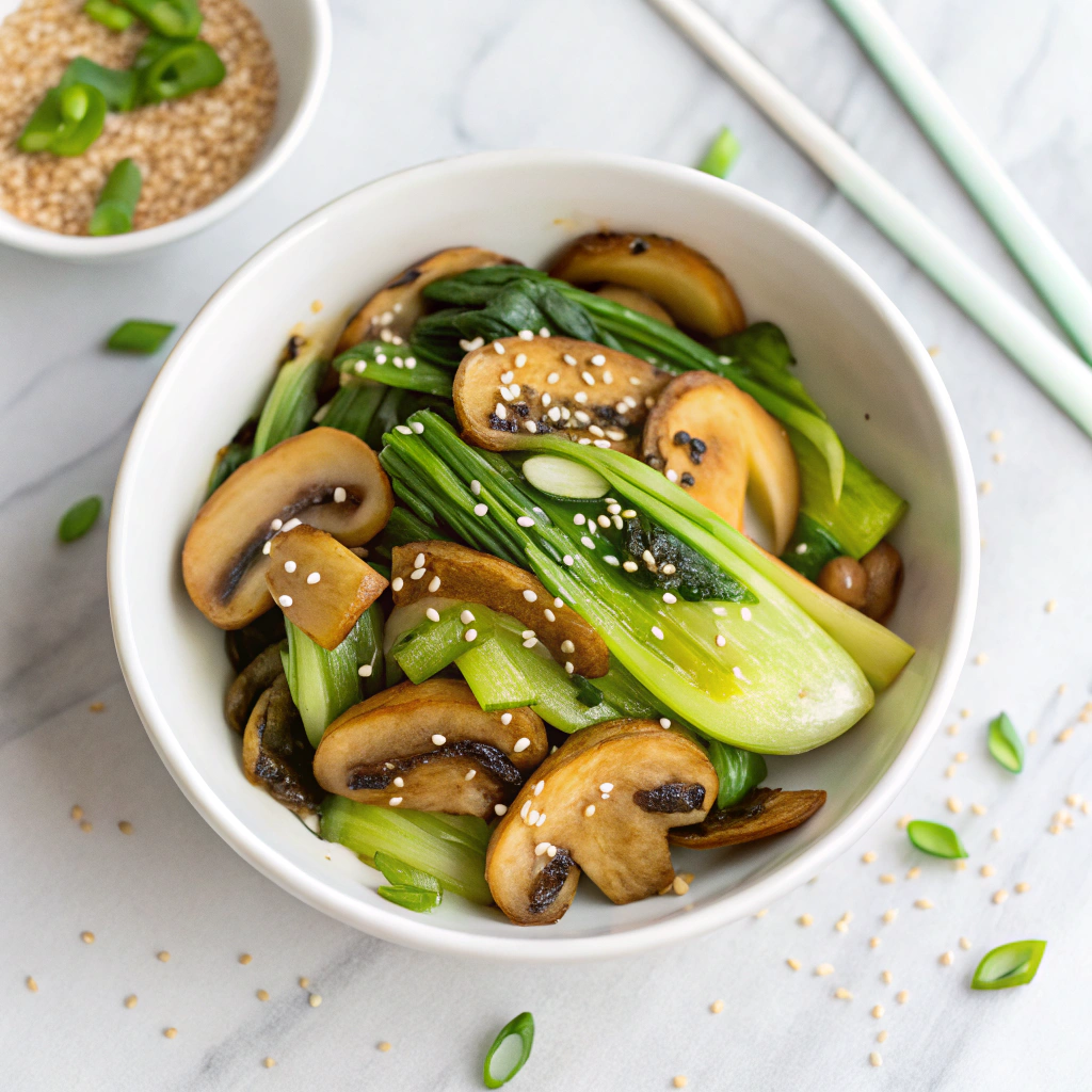 Bok Choy and Mushroom Stir Fry Recipe - Recipe Image