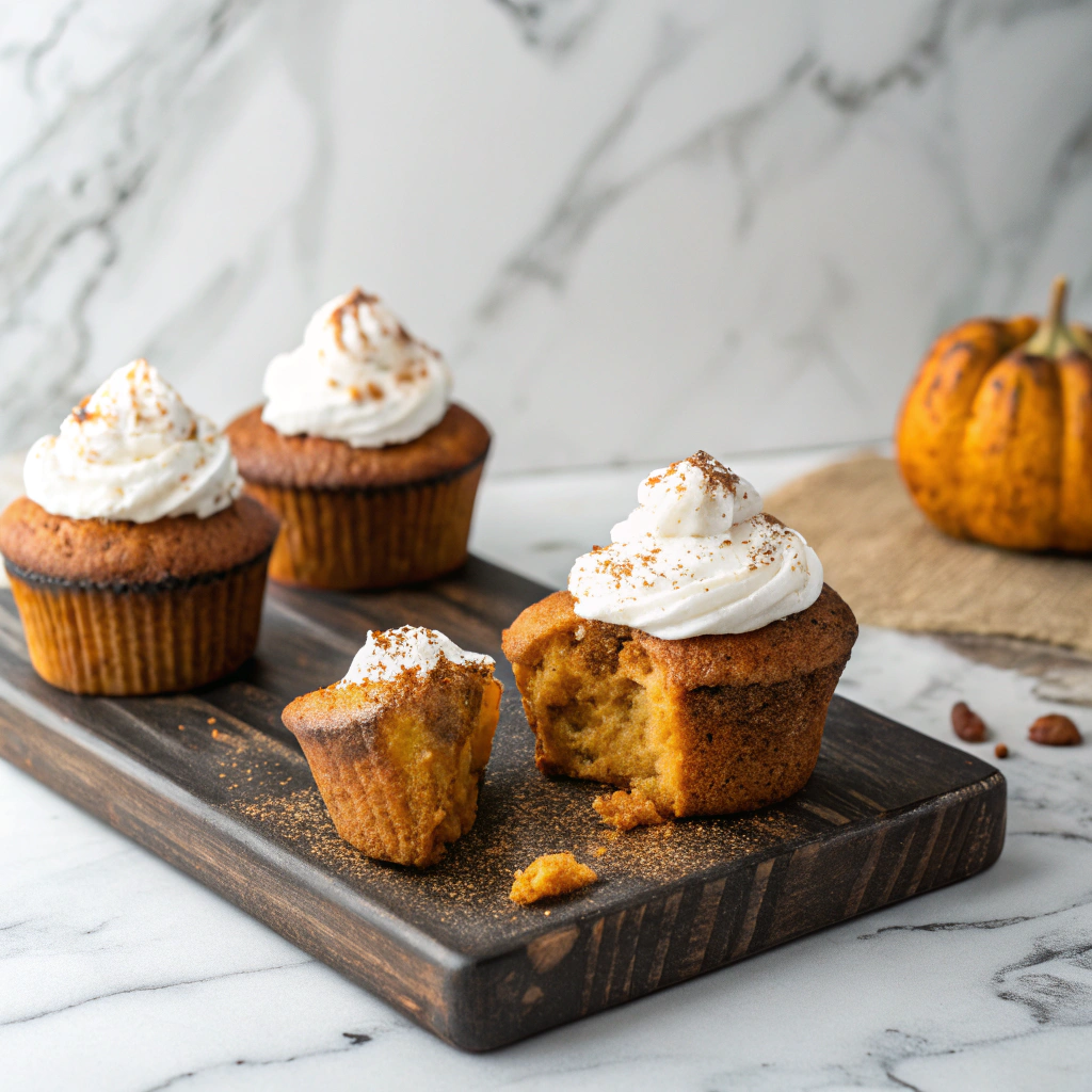 Pumpkin Pie Cupcakes Recipe - Recipe Image