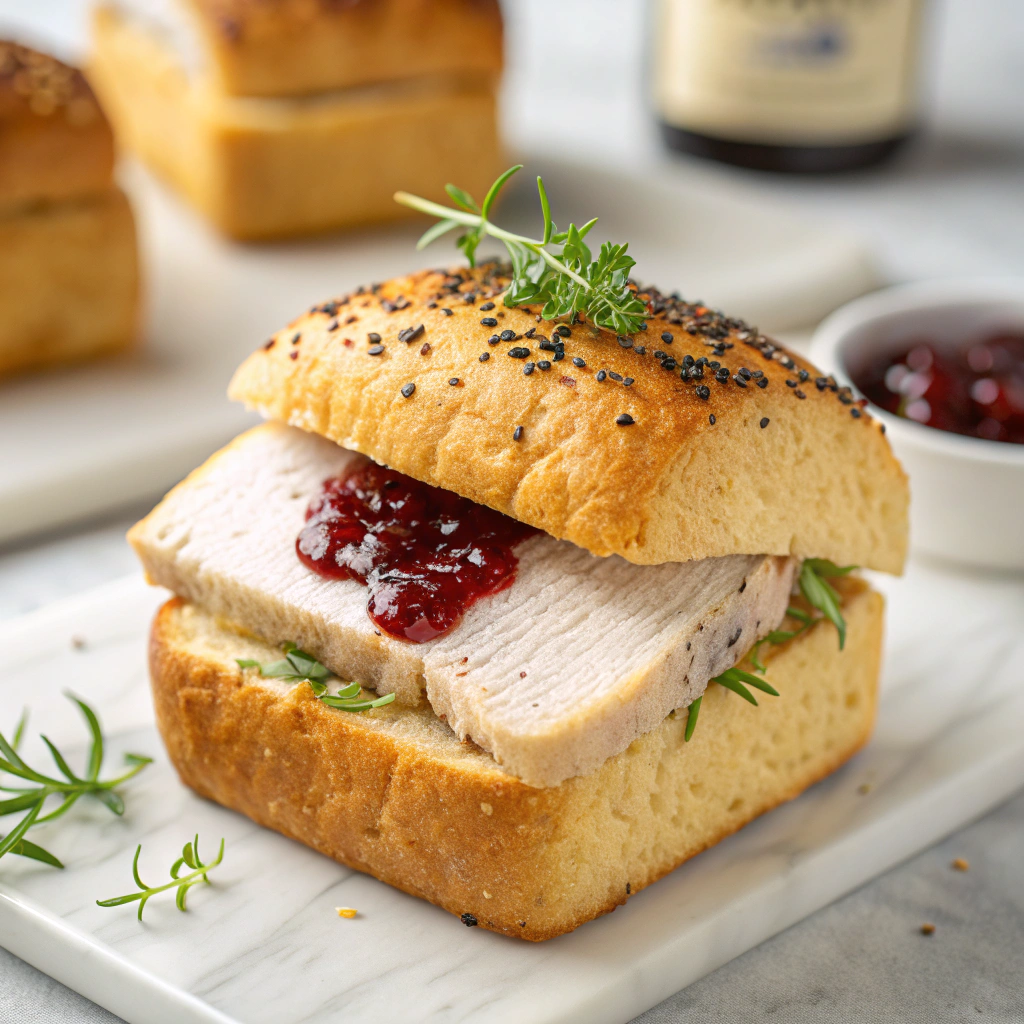 Baked Cranberry Turkey Sliders Recipe - Recipe Image
