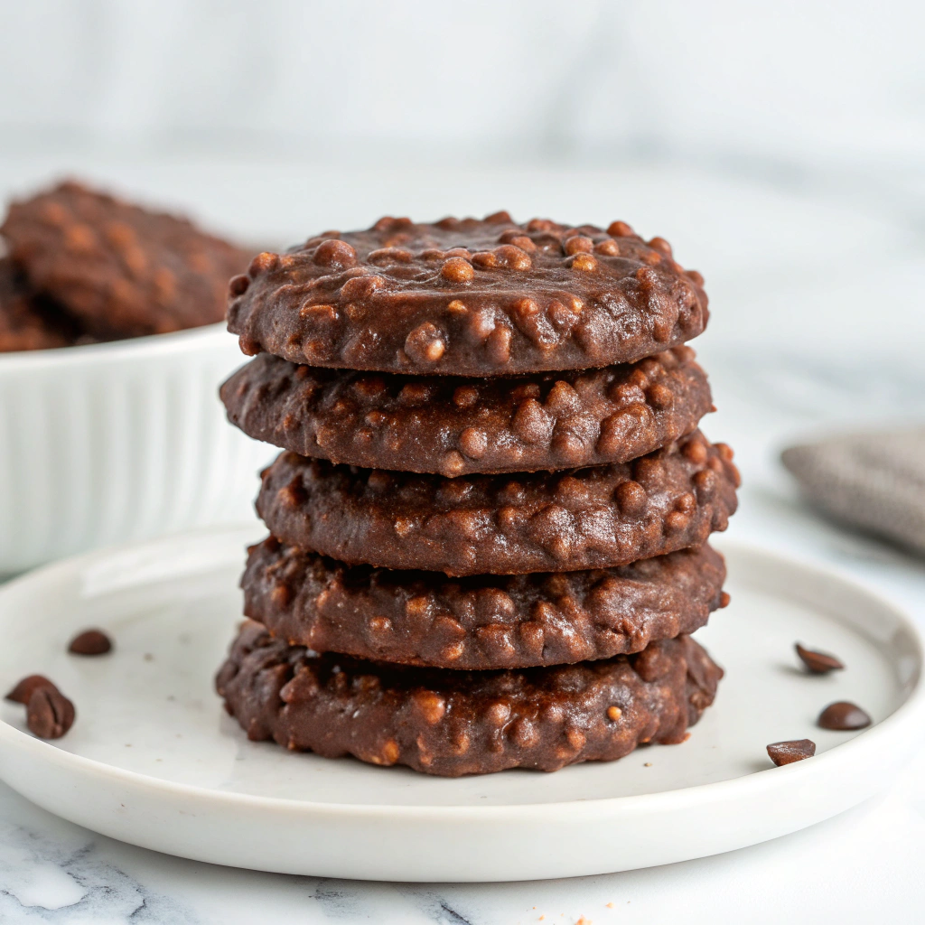 No-Bake Chocolate Peanut Butter Cookies Recipe - Recipe Image