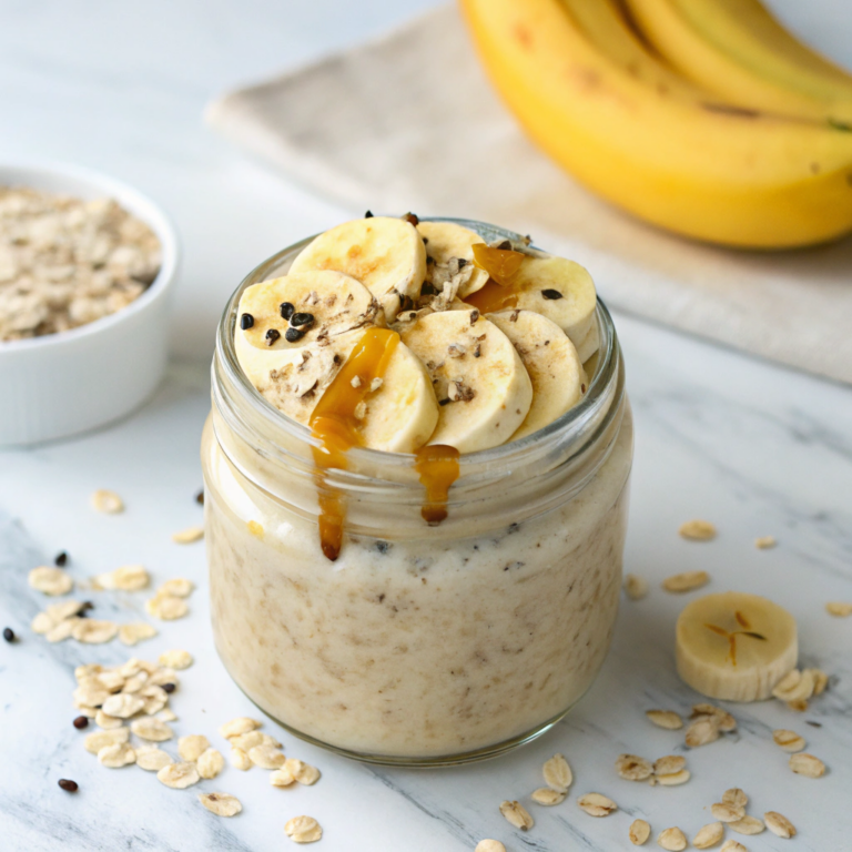 Peanut Butter & Banana Overnight Oats Recipe