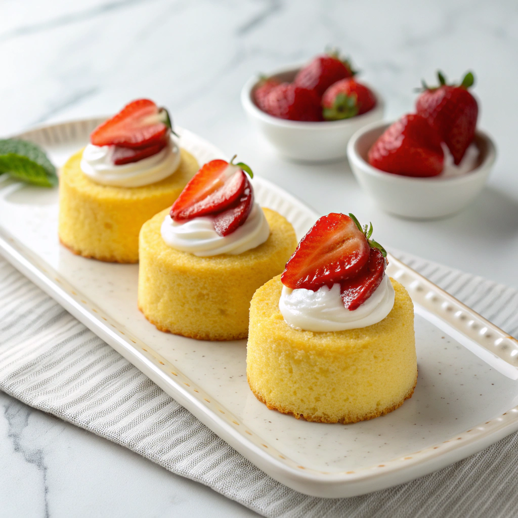 Miniature Baked Cheesecakes with Strawberries Recipe - Recipe Image