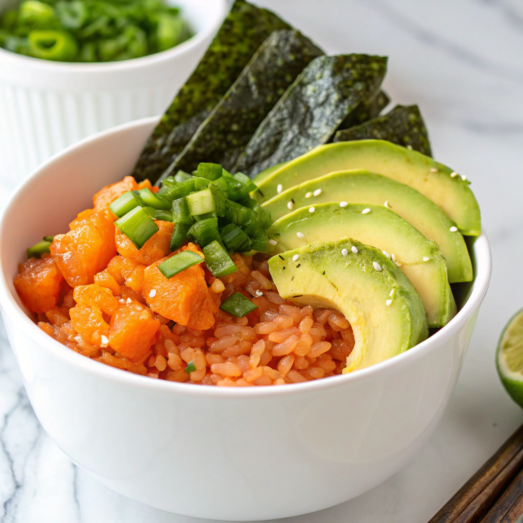 Easy Leftover Salmon Rice Bowl Recipe - Recipe Image