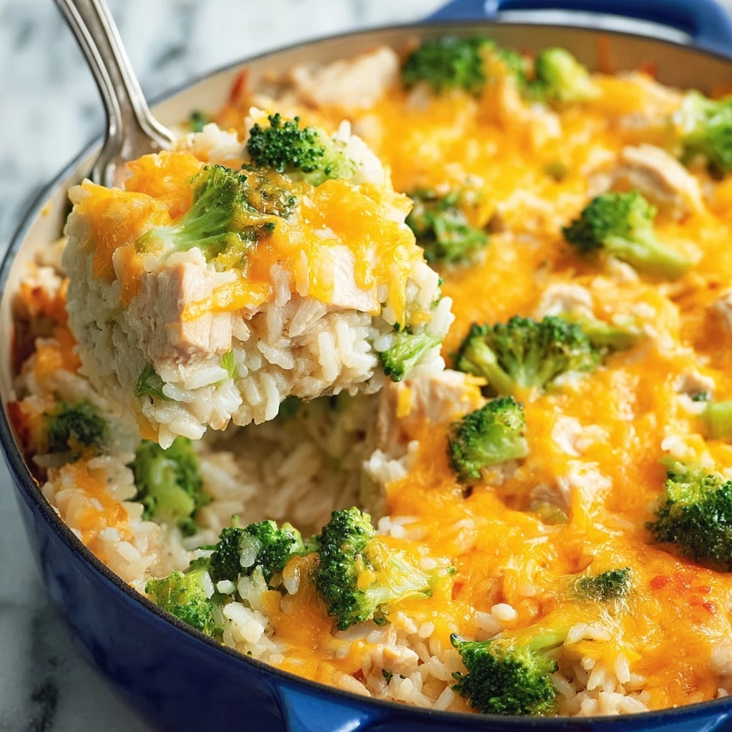 Cheesy Broccoli Chicken and Rice Casserole Recipe - Recipe Image