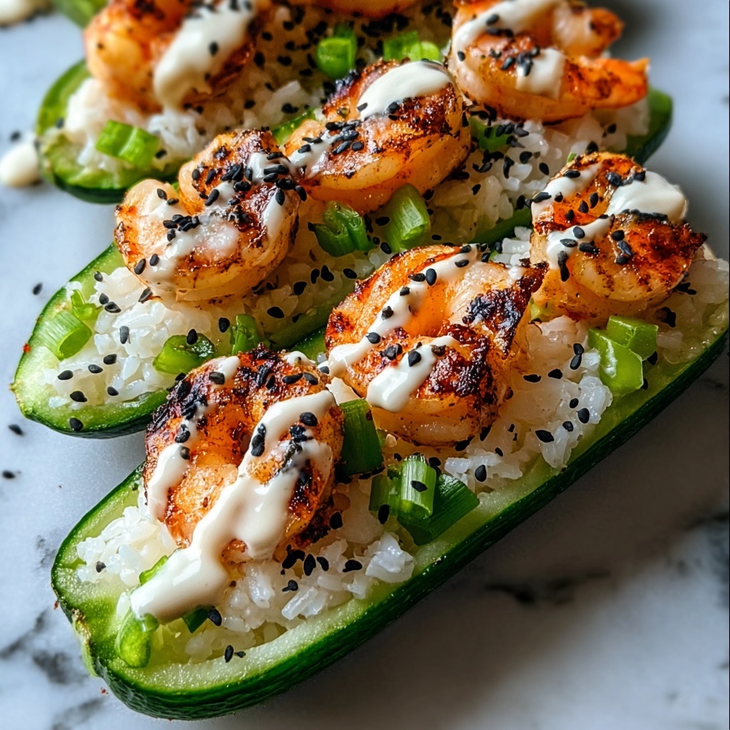 Shrimp Avocado Cucumber Boats Recipe - Recipe Image