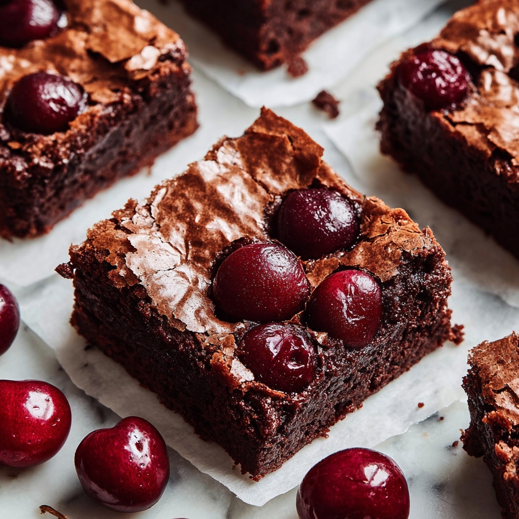 Roasted Chocolate Cherry Brownies Recipe - Recipe Image